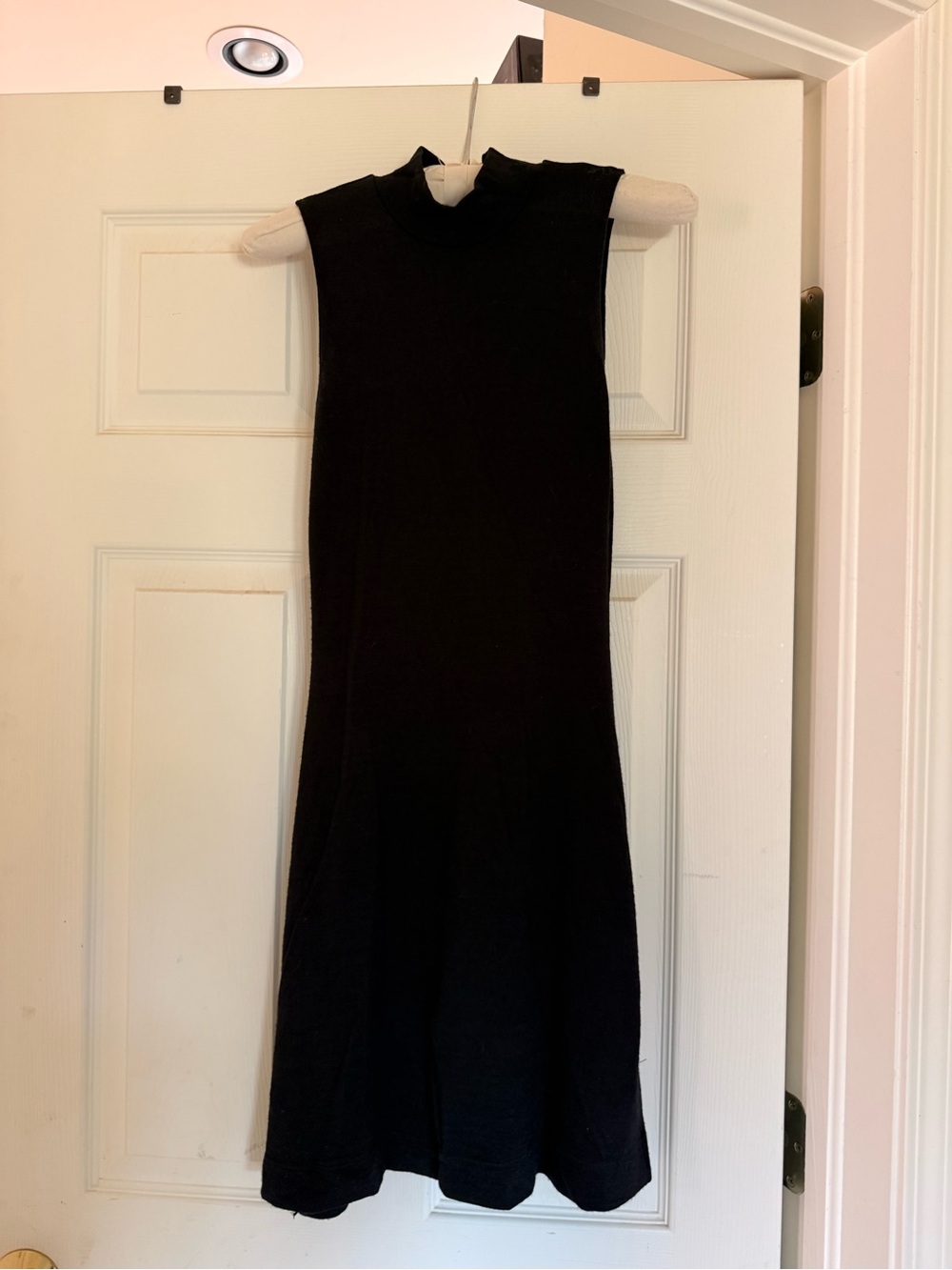 Aritzia Black Sleeveless Mock Neck Mini Dress